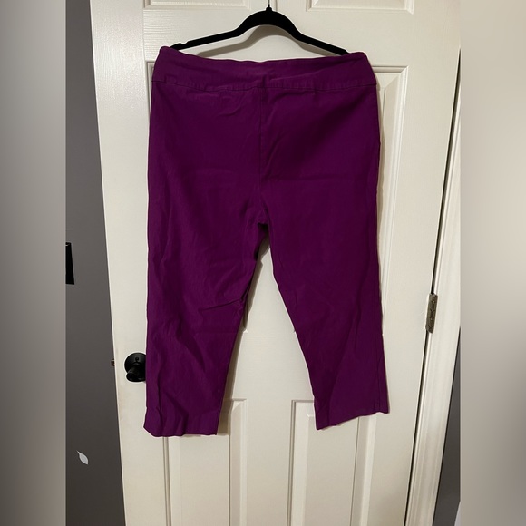 Purple Peck & Peck capri pants size XL womens - Picture 2 of 7